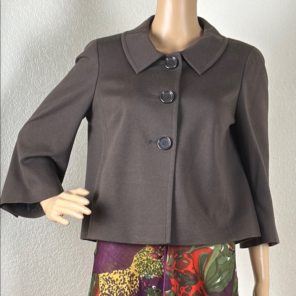 Talbots Brown Pea Coat Classic Design